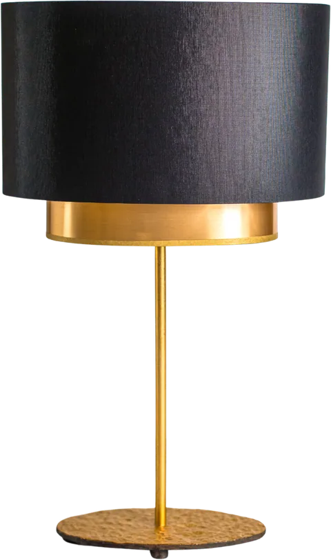 Tischlampe mit schwarzem Schirm