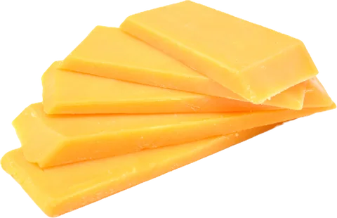 Scheiben Cheddar-Käse