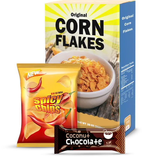 Cornflakes, Chips und Schokolade