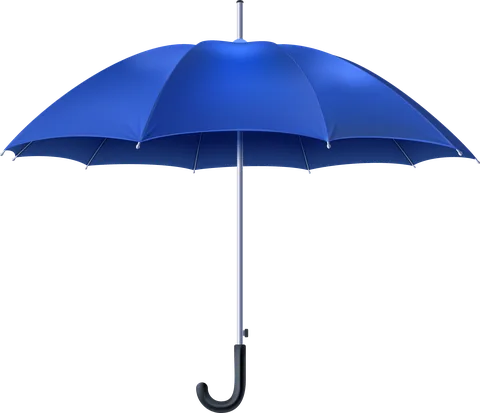 Blauer Regenschirm